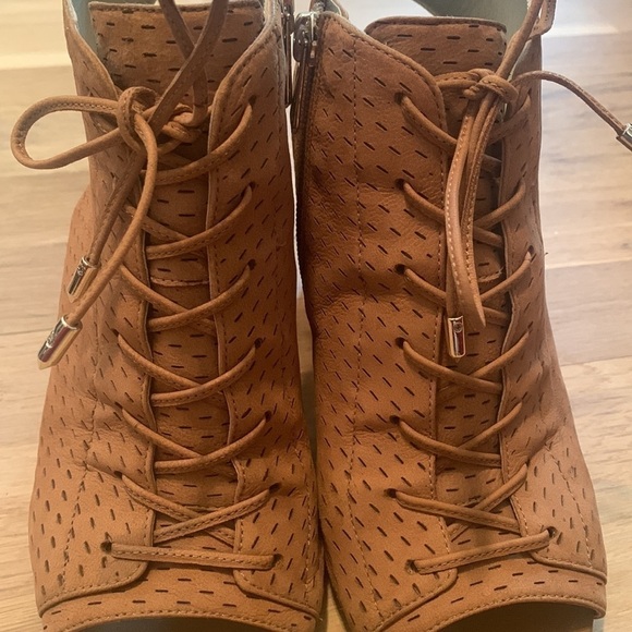 SAM Edelman Ennette Lace Up Open Toe Sling Back High Heel Booties Women’s 7 - Picture 3 of 14